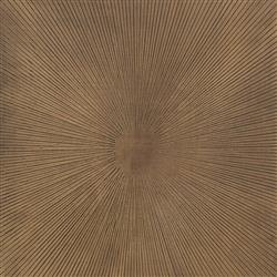 Karlin Industrial Loft Brass Sunburst Patterned Iron 2 Door Nightstand|