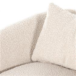 Perrin Modern Classic Beige Performance Boucle Swivel Occasional Barrel Chair|