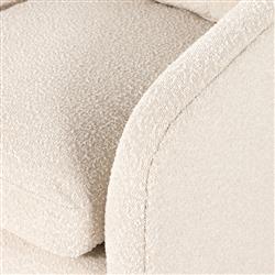 Perrin Modern Classic Beige Performance Boucle Swivel Occasional Barrel Chair|