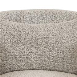 Perrin Modern Classic Grey Performance Boucle Swivel Occasional Barrel Chair|