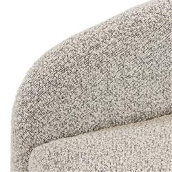 Perrin Modern Classic Grey Performance Boucle Swivel Occasional Barrel Chair|