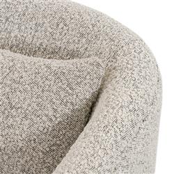 Perrin Modern Classic Grey Performance Boucle Swivel Occasional Barrel Chair|