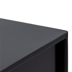 Sutton Industrial Loft Black Iron Bronze Hardware 5 Drawer Dresser|