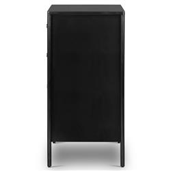 Sutton Industrial Loft Black Iron Bronze Hardware 5 Drawer Dresser|