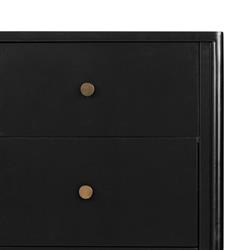 Sutton Industrial Loft Black Iron Bronze Hardware 5 Drawer Dresser|