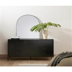 Sutton Industrial Loft Black Iron Bronze Hardware 8 Drawer Dresser|