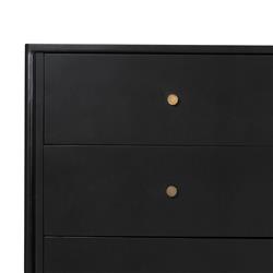 Sutton Industrial Loft Black Iron Bronze Hardware 8 Drawer Dresser|