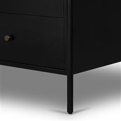Sutton Industrial Loft Black Iron Bronze Hardware 8 Drawer Dresser|