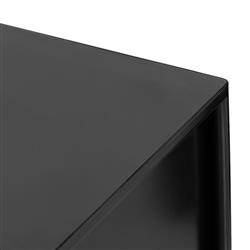 Sutton Industrial Loft Black Iron 4 Drawer Shelving Media Cabinet - 70"W|