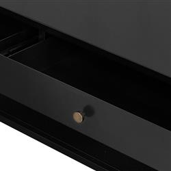 Sutton Industrial Black Iron 2 Drawer Shelving Rectangular Storage Coffee Table|