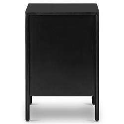 Sutton Industrial Loft Black Iron Bronze Hardware 3 Drawer Nightstand|