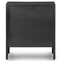 Sutton Industrial Loft Black Iron Bronze Hardware 3 Drawer Nightstand|