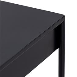 Sutton Industrial Loft Black Iron Bronze Hardware 2 Drawer Desk|