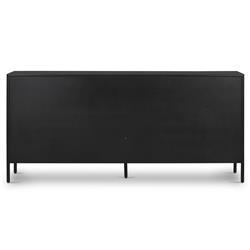 Sutton Industrial Loft Black Iron Bronze Hardware 3 Drawer Sideboard|