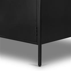 Sutton Industrial Loft Black Iron Bronze Hardware 3 Drawer Sideboard|