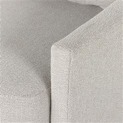 Louisa Modern Classic Off White Performance Swivel Barrel Chair|