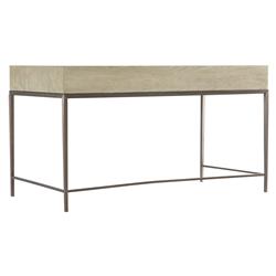 Milly Mid Century Modern Brown Oak Wood Gold Frame 2 Drawer Writing Desk|