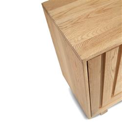 Emma Mid Century Modern Brown Oak Wood 4 Door Sideboard|