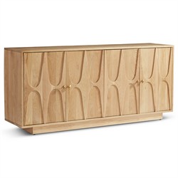 Mia Modern Classic Brown Oak Wood Sideboard|