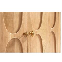 Mia Modern Classic Brown Oak Wood Sideboard|