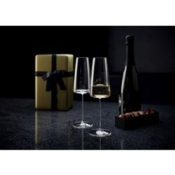 MetroChic Modern Clear Crystal Glass Champagne Flute - Set of 2|