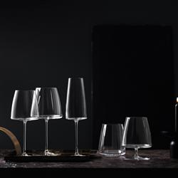 MetroChic Modern Clear Crystal Red Wine Glass - Set of 2|