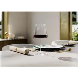 MetroChic Modern Clear Crystal Red Wine Glass - Set of 2|