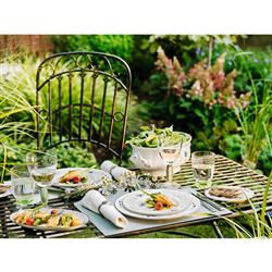 Old Luxembourg French Country White Porcelain Salad Plate|