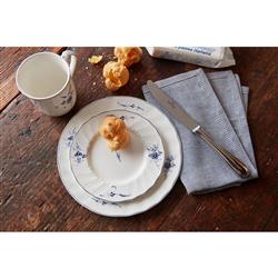 Old Luxembourg French Country White Porcelain Dinner Plate|