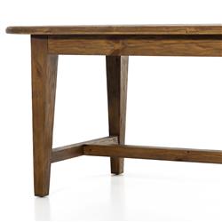 Nayden Rustic Lodge Brown Pine Wood Oval Trestle Dining Table - Small - 86.5"W|
