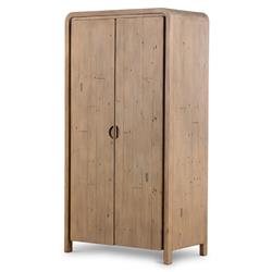Noah Rustic Lodge Brown Reclaimed Wood 2 Door Wardrobe|