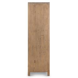 Noah Rustic Lodge Brown Reclaimed Wood 2 Door Wardrobe|