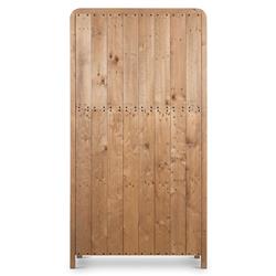 Noah Rustic Lodge Brown Reclaimed Wood 2 Door Wardrobe|