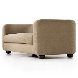 Jessie Modern Classic Brown Faux Shearling Sofa - 84"|