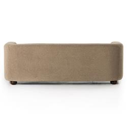 Jessie Modern Classic Brown Faux Shearling Sofa - 84"|