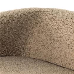 Jessie Modern Classic Brown Faux Shearling Sofa - 84"|