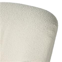 Kaden Modern Classic Cream Upholstered Boucle Brown Wood Wingback Swivel Arm Chair|