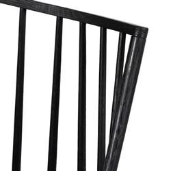 Lara Rustic Lodge Black Oak Wood Windsor Dining Bench|