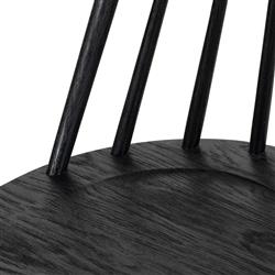 Lara Rustic Lodge Black Oak Wood Windsor Dining Bench|