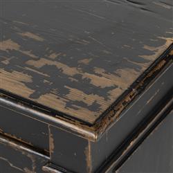 Marjorie French Country Black Pine Wood 3 Drawer 6 Door Sideboard|