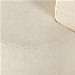 Sabrea Mid Century Modern White Performance Curved Dining Banquette|