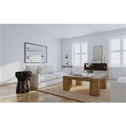Jeremy Rustic Lodge Brown Wood Square Coffee Table|