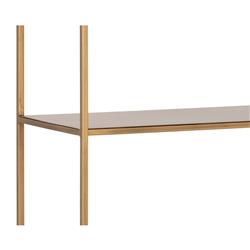 Cantrell Industrial Loft Antique Brass Iron 5 Tier Double Display Case|