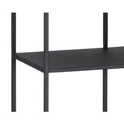 Cantrell Industrial Loft Matte Black Iron 5 Tier Display Case|