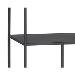 Cantrell Industrial Loft Matte Black Iron 5 Tier Single Display Case|