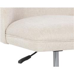 Newark Modern Classic Cream Upholstered Gold Office Chair|