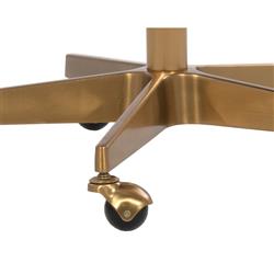 Newark Modern Classic Cream Upholstered Gold Office Chair|