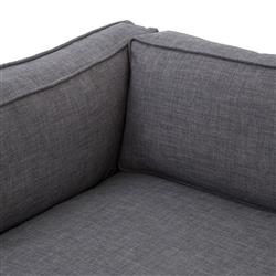 Allison Modern Classic Grey Upholstered 2 Piece Sectional - Left Arm Facing|