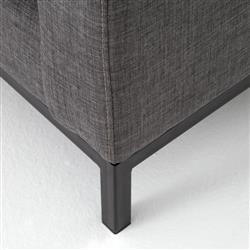 Allison Modern Classic Grey Upholstered 2 Piece Sectional - Left Arm Facing|