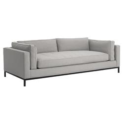 Allison Modern Classic Light Grey Upholstered Sofa - 91"W|